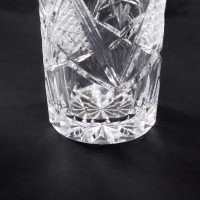 Komplet 5 kryształowych szklanek szlifowanych w głębokie rozety